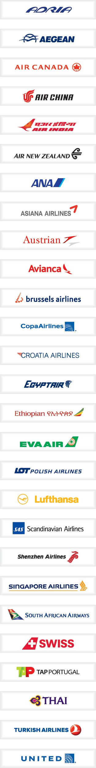 member airlines logostack